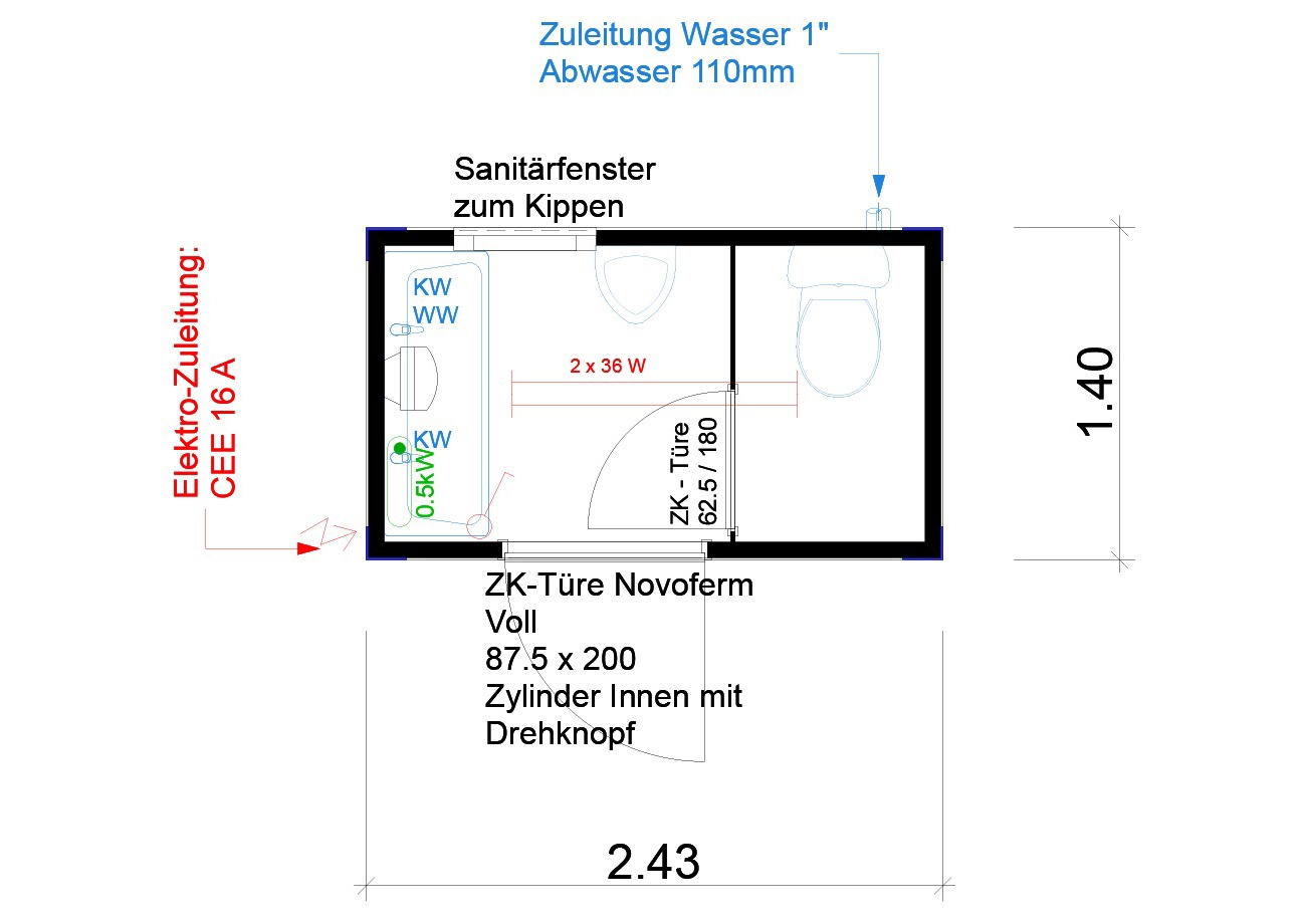 Toilettencontainer Herren